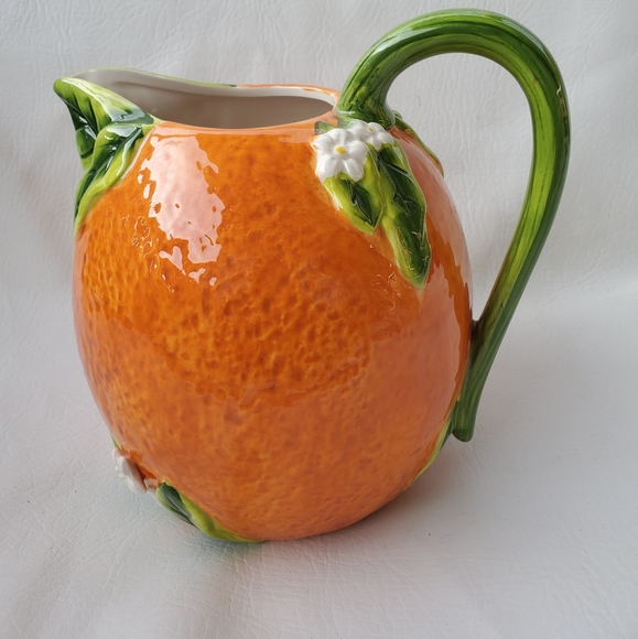 Martha Stewart Collection Orange Pitcher - Picture 3 of 8